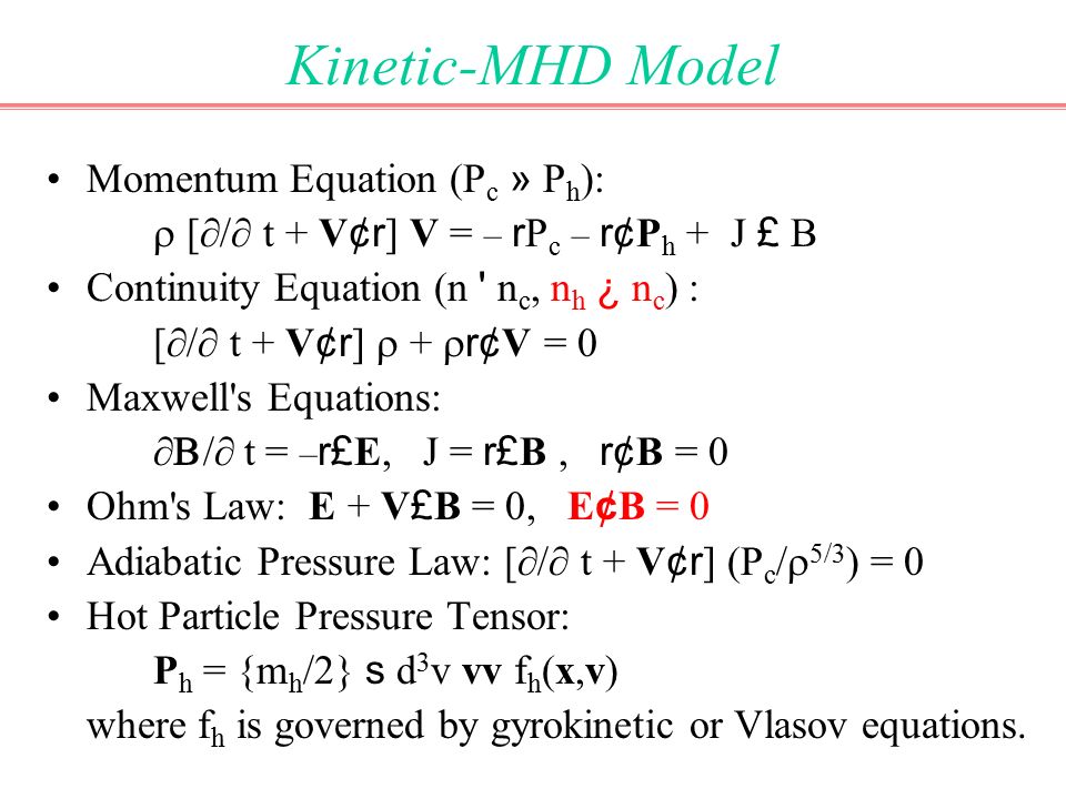Kinetic Fluid Model For Modeling Fast Ion Driven Instabilities C Z Cheng N Gorelenkov And E Belova Princeton Plasma Physics Laboratory Princeton University Ppt Download Kinetic Fluid Model For Modeling Fast Ion Driven Instabilities C Z Cheng N Gorelenkov And E Belova Princeton Plasma Physics Laboratory Princeton University Ppt Download
