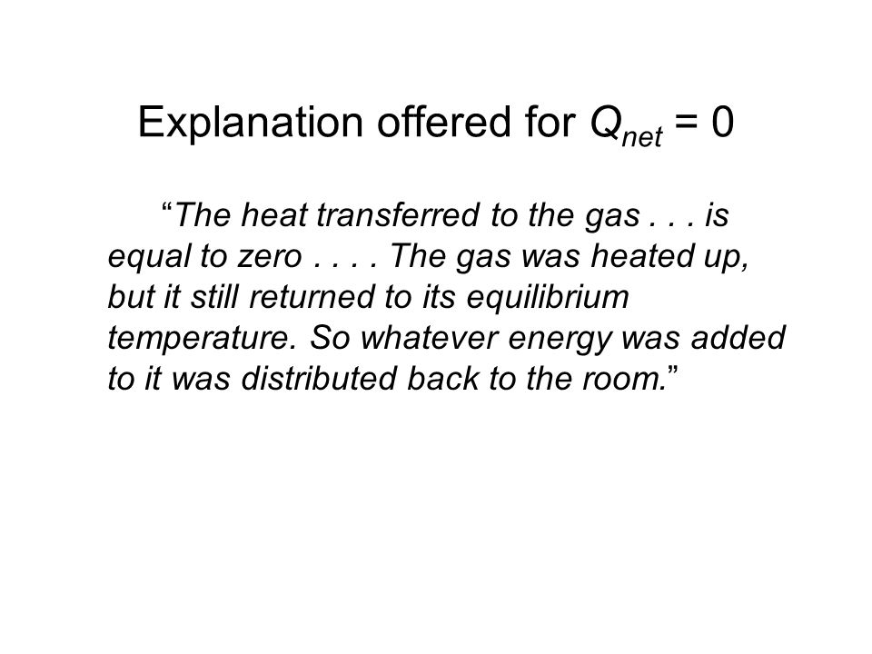 The heat transferred to the gas... is equal to zero....