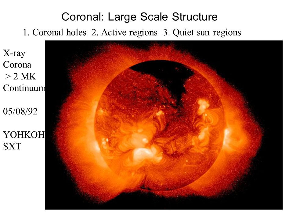 Coronal: Large Scale Structure 1. Coronal holes 2.