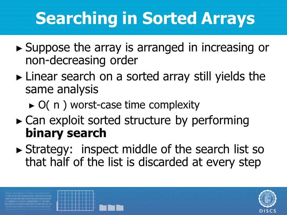 Searching CS 110: Data Structures and Algorithms First Semester, ppt ...