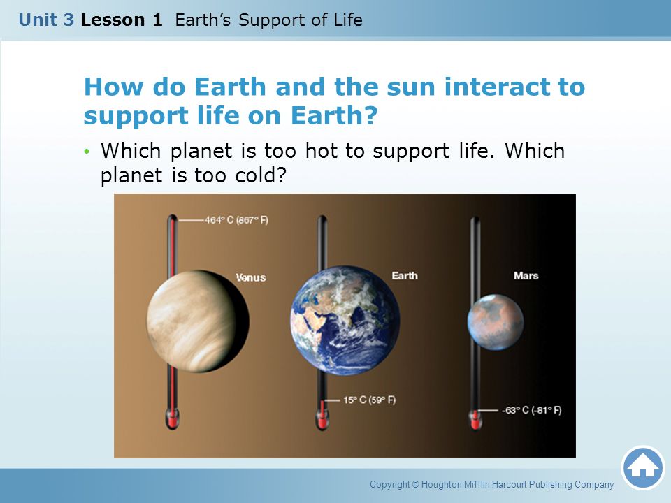 unit 3 lesson 1 earth s support of life copyright houghton mifflin rh slideplayer com