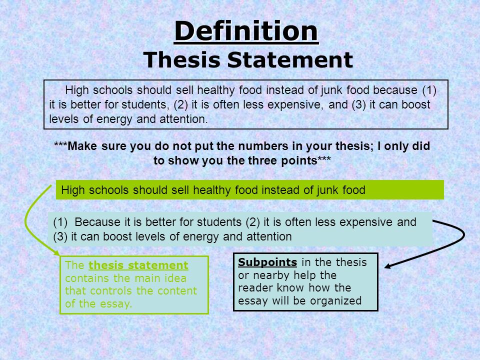 thesis statement handout thesis statement template