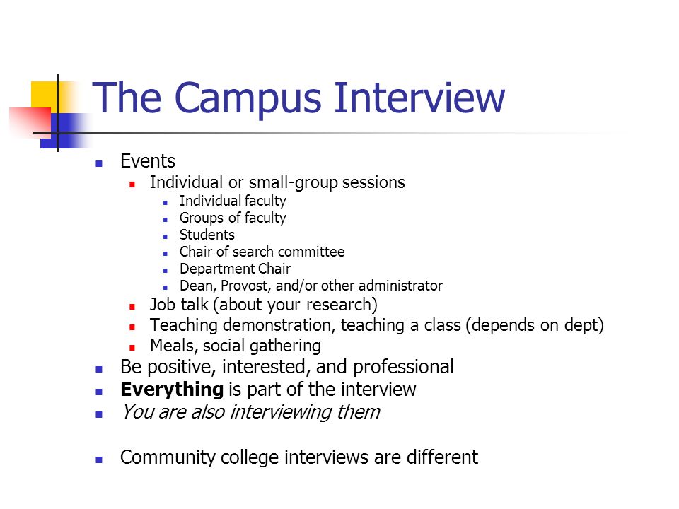 campus interview job talk slides template
