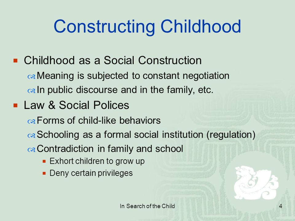 social construction of childhood definition