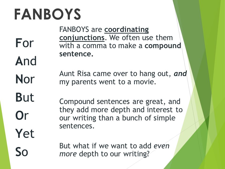How to use Coordinating Conjunctions - FANBOYS - Write Better Sentences 