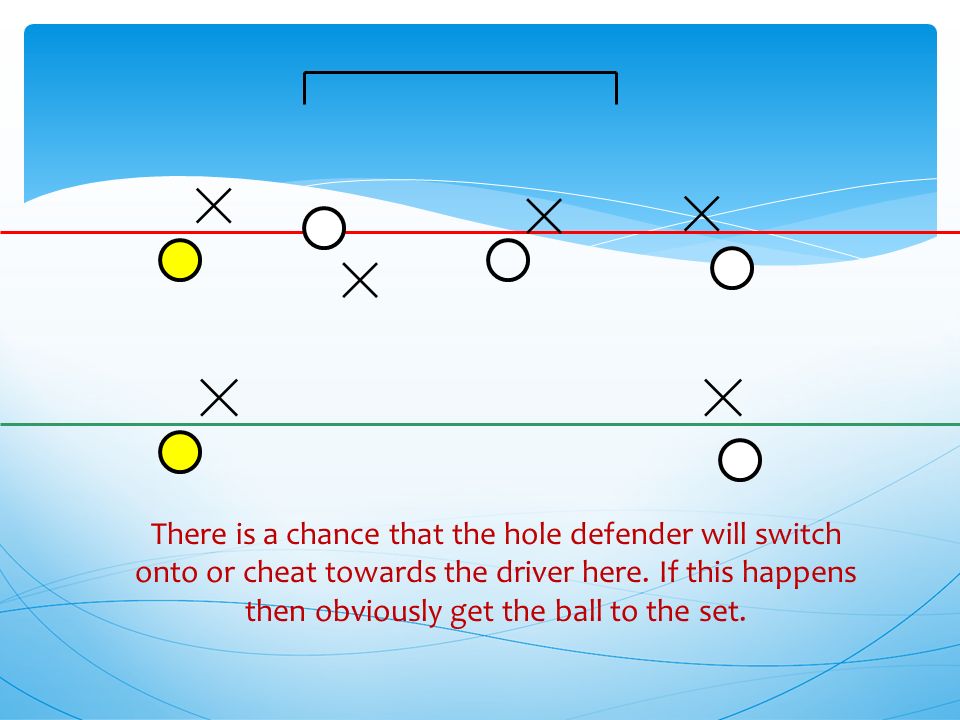 There is a chance that the hole defender will switch onto or cheat towards the driver here.