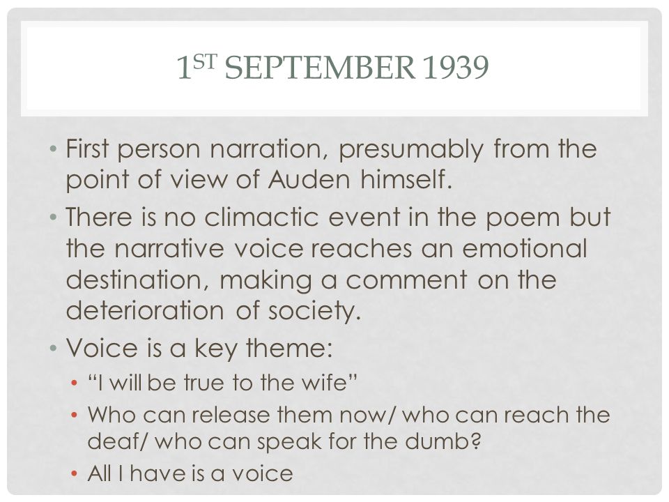 how does auden tell the story in miss gee