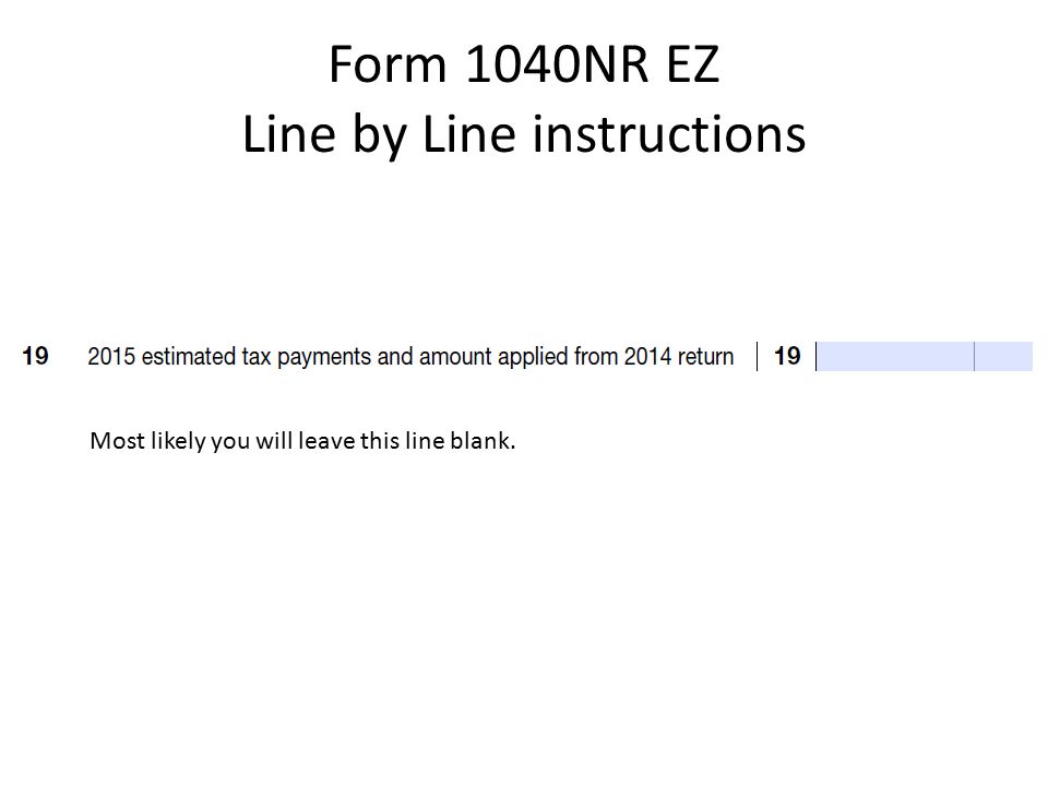 1040nr Ez Filing Your 2015 Federal Tax Return 1040nr Ez