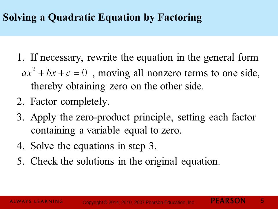 Chapter 1 Equations and Inequalities Copyright © 2014, 2010, 2007 ...