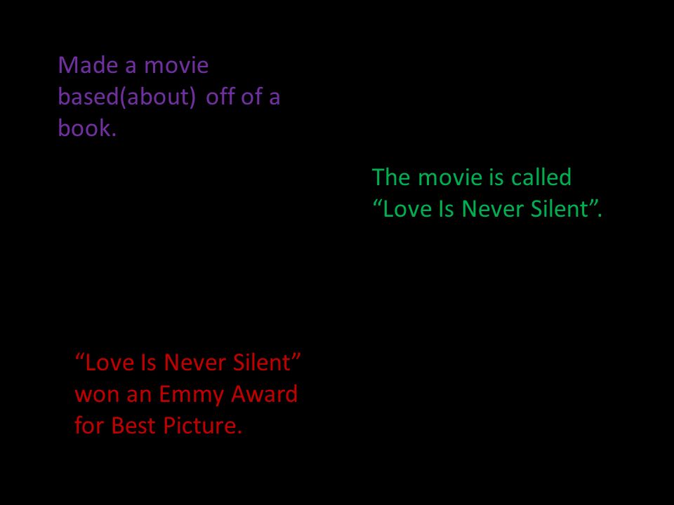 love is never silent movie