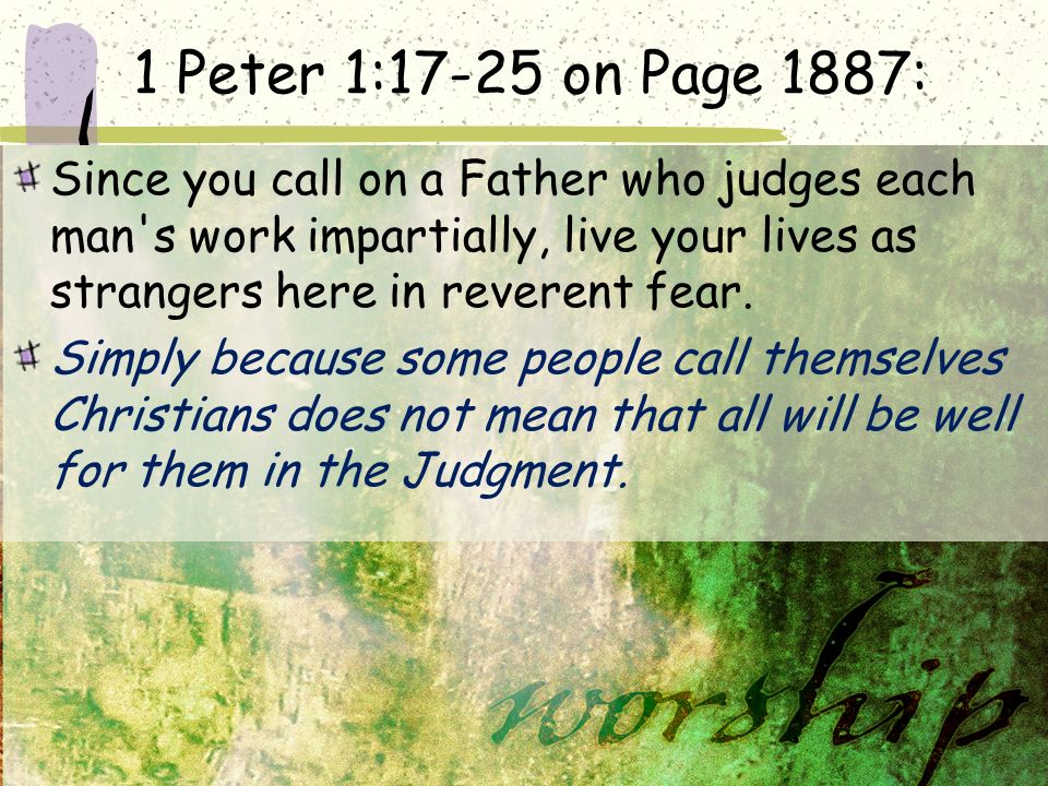 Are You Prepared 1 Peter 117 25 Page 1887 Be Connected