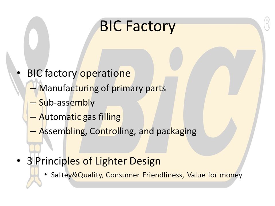 BIC Company By: Graham Davis. Table of Contents Company History Product Mix  Stock Information Company Financials Financial Charts (Euro/USD) BIC  Disposable. - ppt download