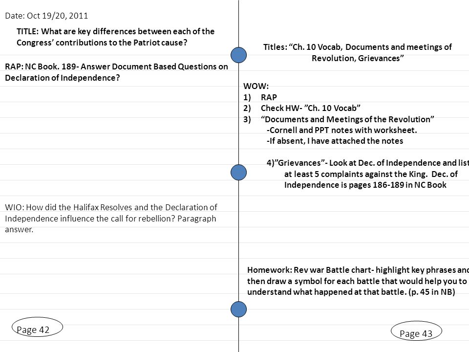 Revolutionary War Battles Chart Answers