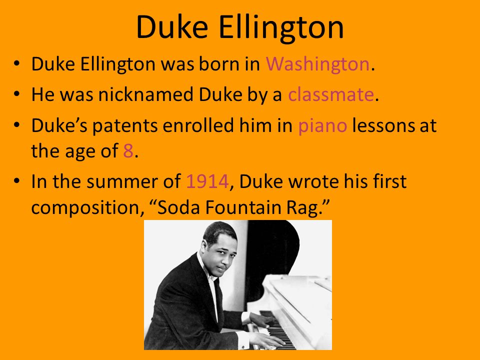 Реферат: Duke Ellington Essay Research Paper Duke Ellington