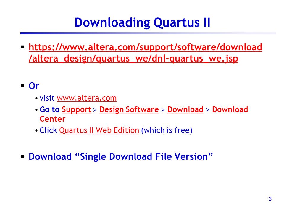 how to download quartus ii web edition