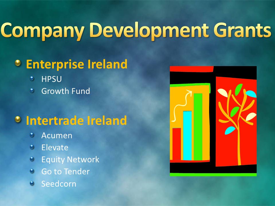 Enterprise Ireland HPSU Growth Fund Intertrade Ireland Acumen Elevate Equity Network Go to Tender Seedcorn