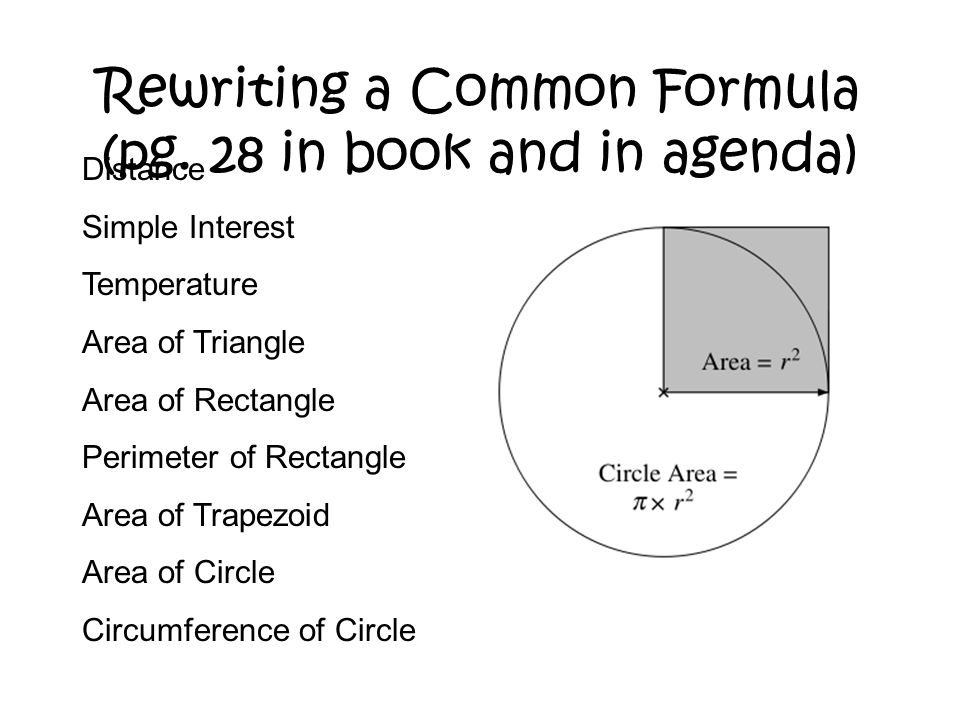 Rewriting a Common Formula (pg.