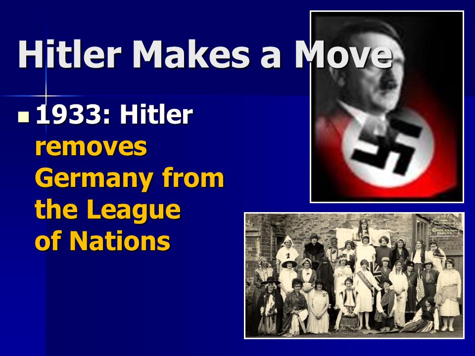 Appeasement & Aggression The War in Europe. 1933: Hitler removes Germany from the League of Nations 1933: Hitler removes Germany from the League of Nations. - ppt download