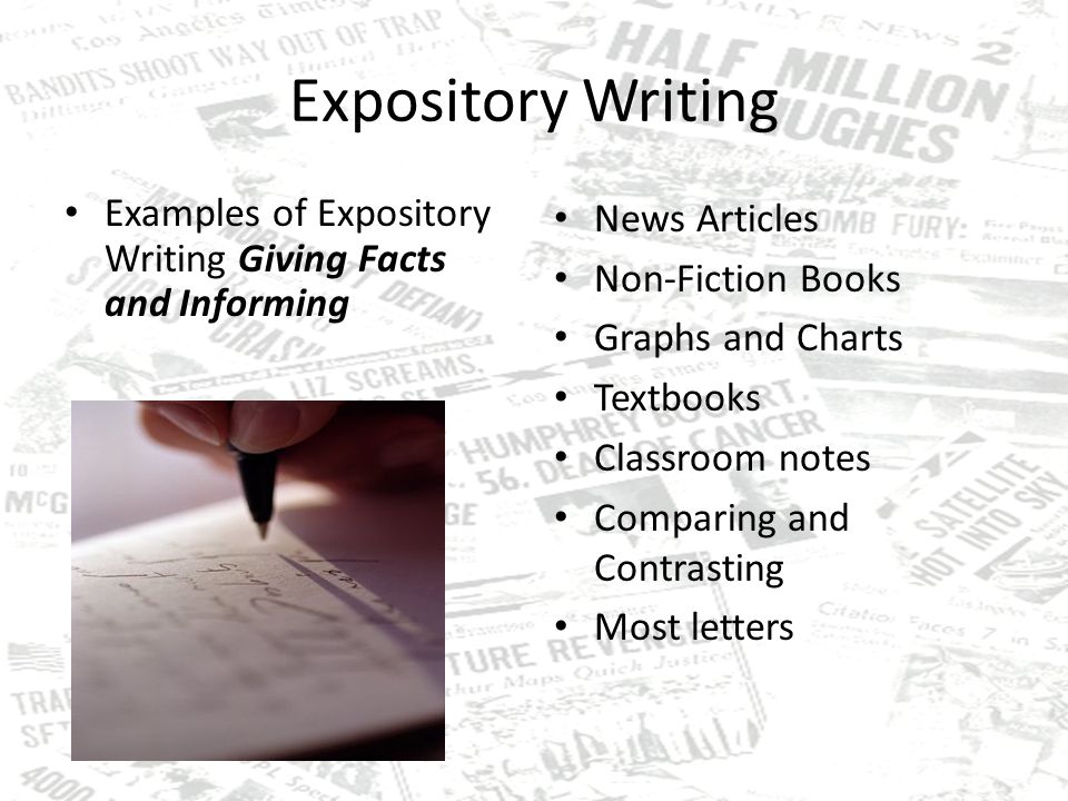 What Is An Expository Essay Expository Writing Purposes Gives Facts Informs Gives Steps In A Process Presents Ideas In Logical Order Or Correct Sequence Ppt Download