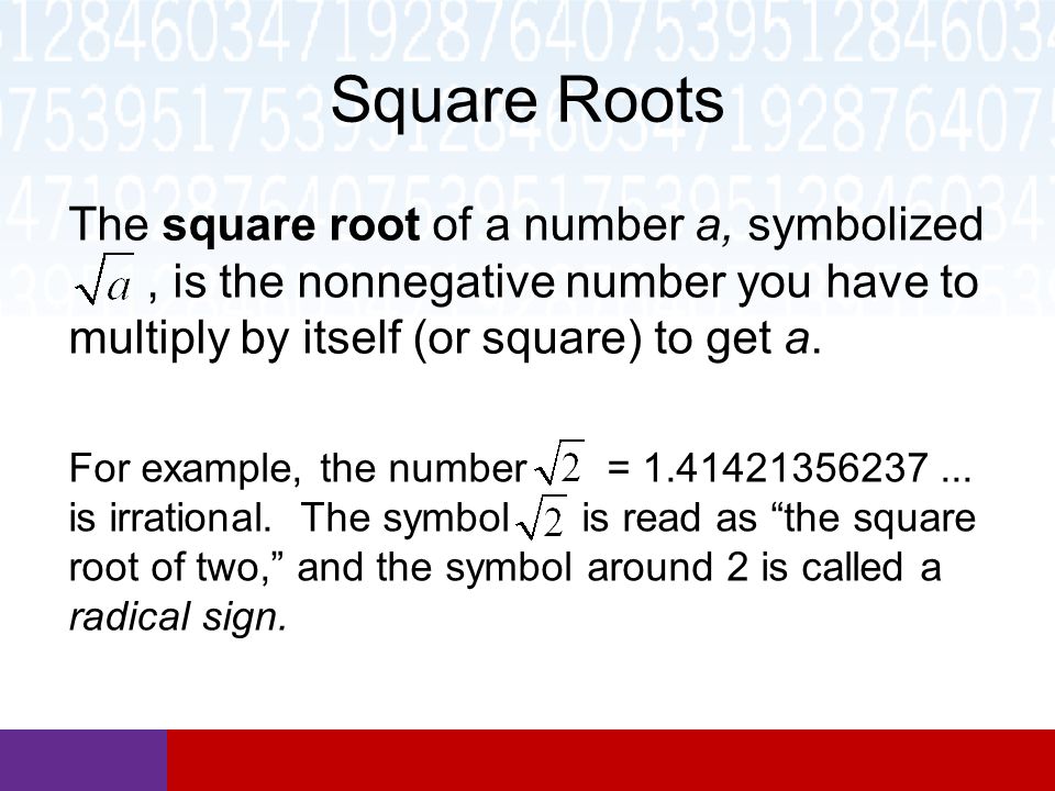 Section 5.4 The Irrational Numbers Math in Our World. - ppt download