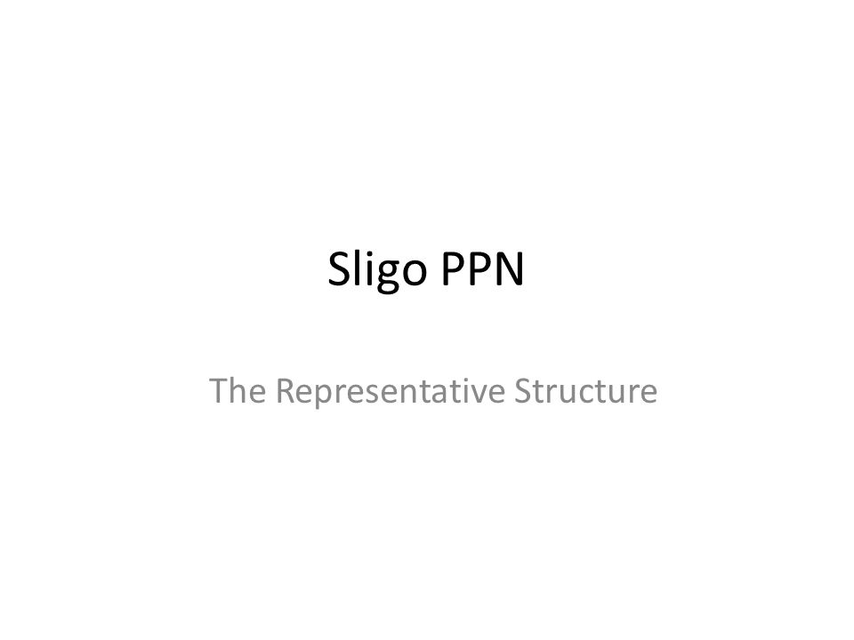Sligo PPN The Representative Structure