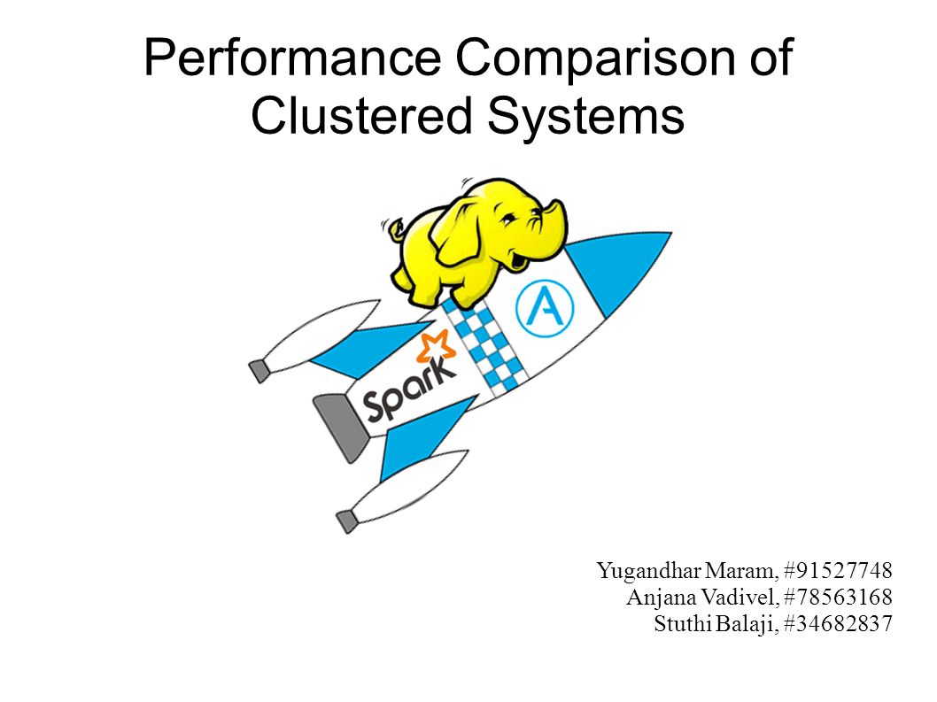 Performance Comparison of Clustered Systems Yugandhar Maram, # Anjana Vadivel, # Stuthi Balaji, #