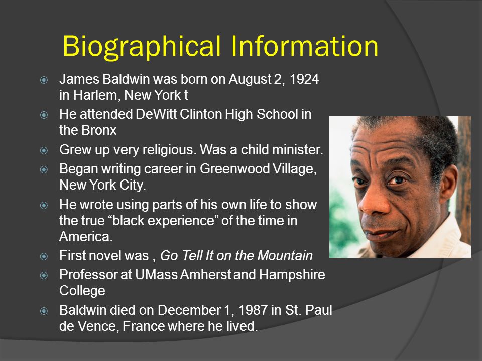James Baldwin Born