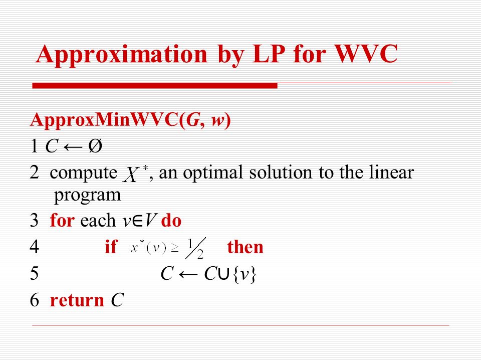 Approximation Algorithms Based On Linear Programming Ppt Download