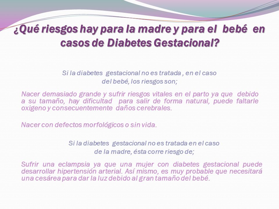 los riesgos de diabetes gestacional en el bebé los riesgos de diabetes gestacional en el bebé