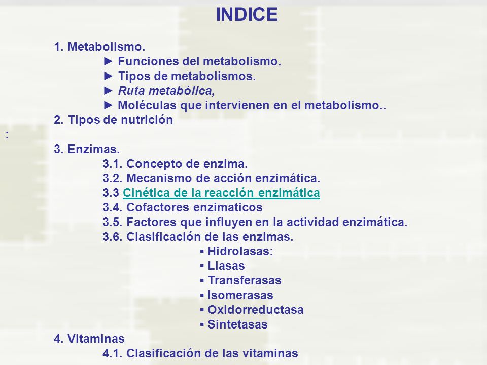 Vitaminas que intervienen en el metabolismo