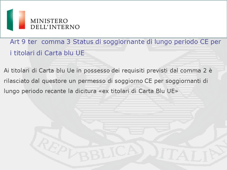 Ingresso in Italia Lavoratori extracomunitari altamente qualificati ... Ingresso in Italia Lavoratori extracomunitari altamente qualificati ...