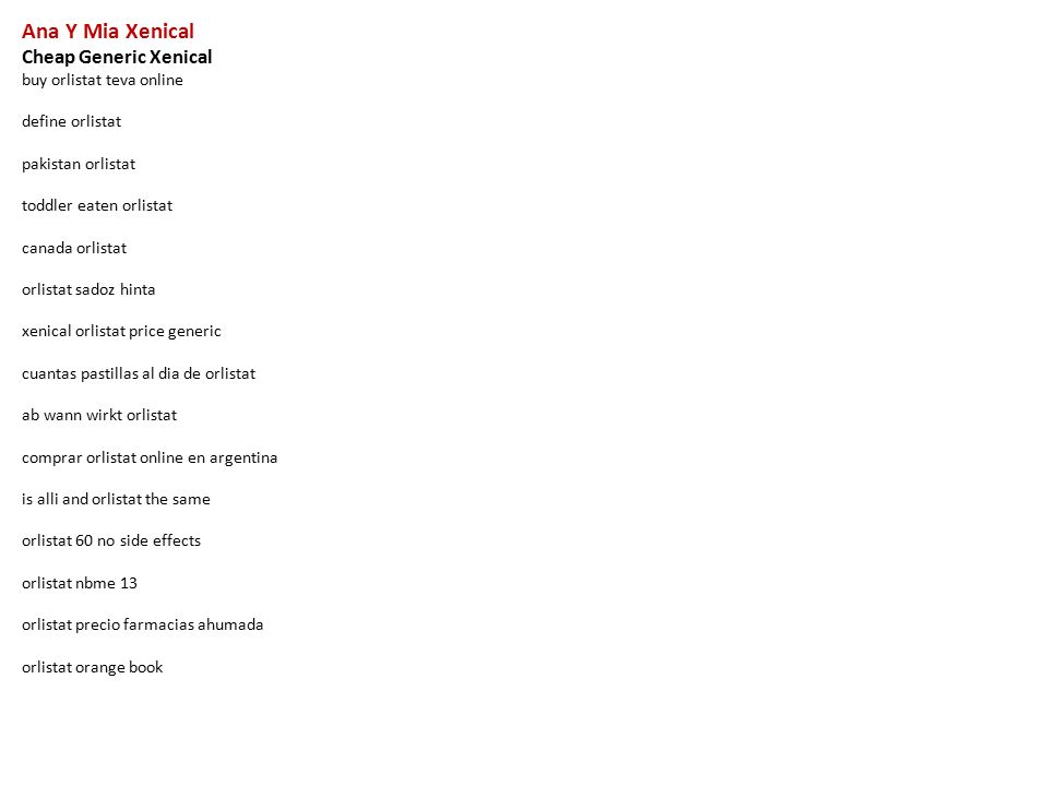 Orlistat price canada