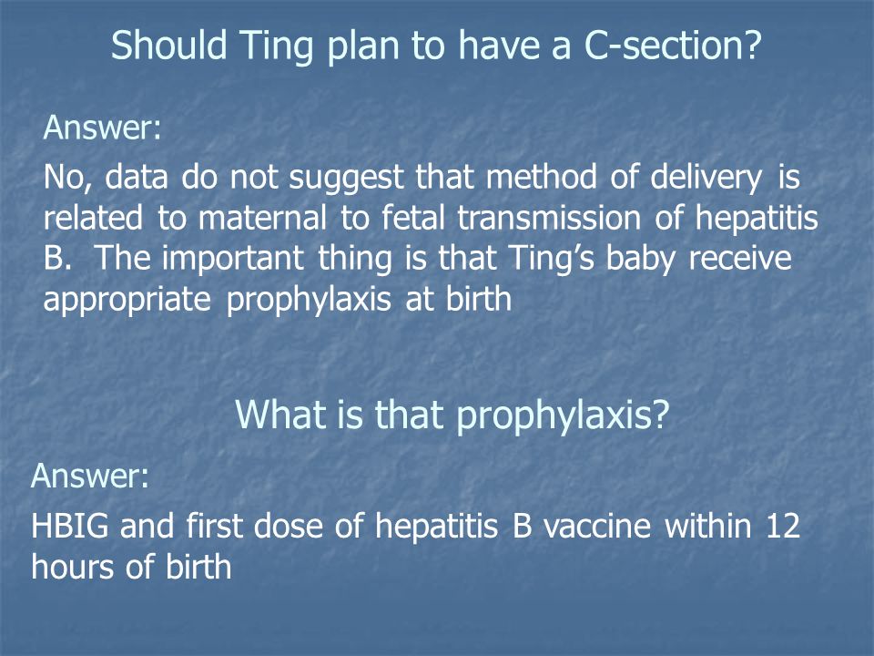 Should Ting plan to have a C-section.