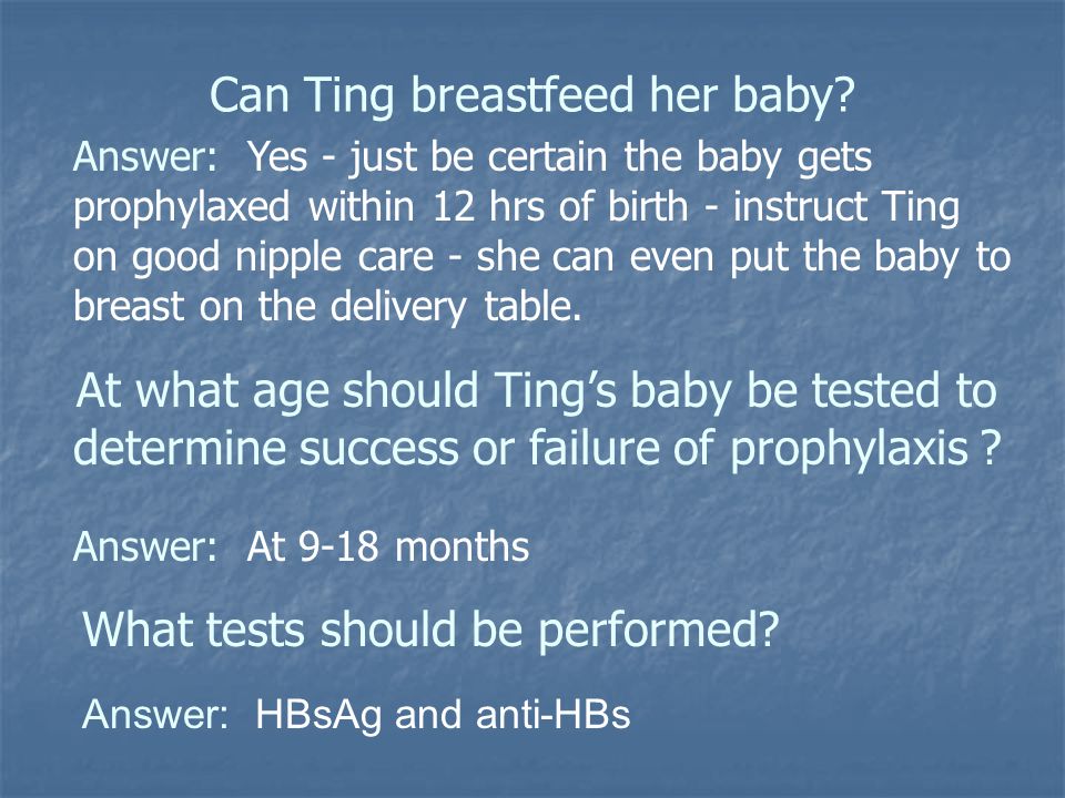 Can Ting breastfeed her baby.