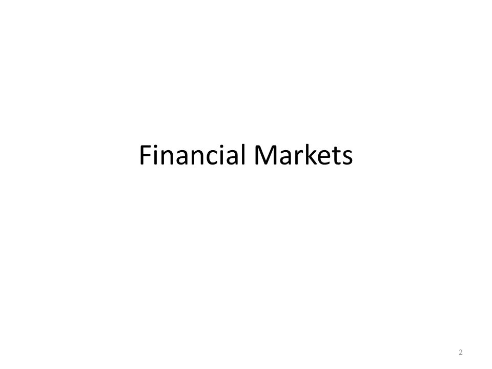 Financial Markets 2