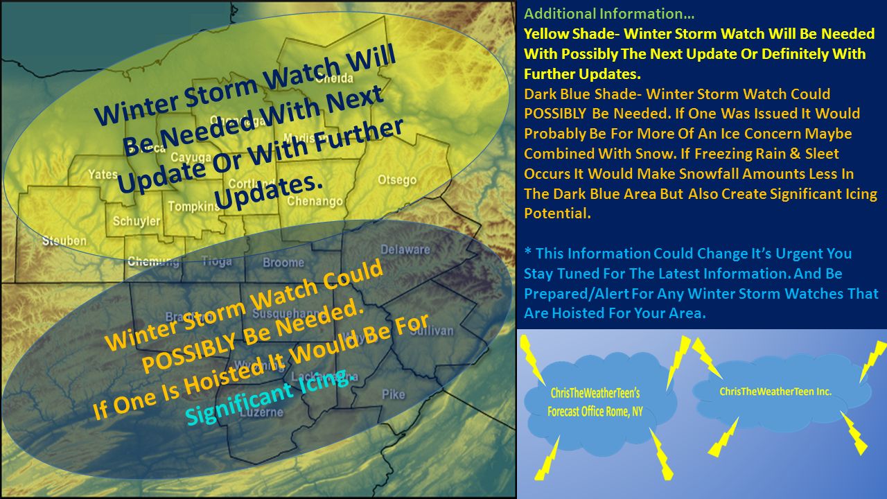 Winter Storm Watch Will Be Needed With Next Update Or With Further Updates.
