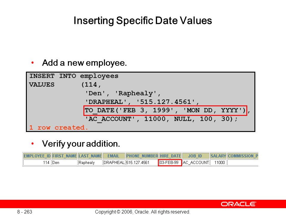 Copyright © 2006, Oracle. All rights reserved Add a new employee.