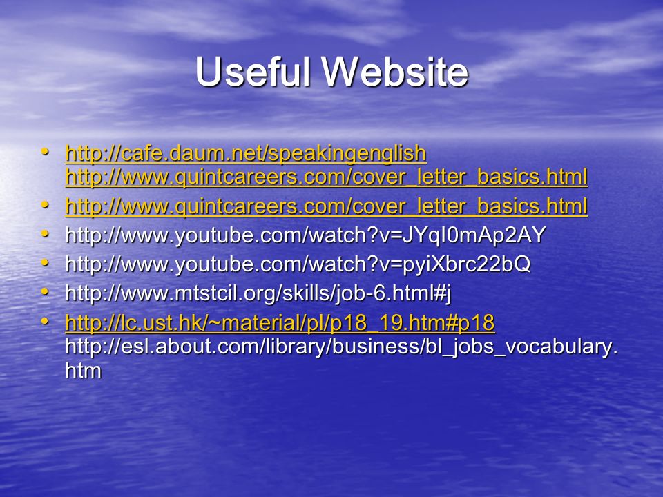 Useful Website v=JYqI0mAp2AY   v=JYqI0mAp2AY   v=pyiXbrc22bQ   v=pyiXbrc22bQ