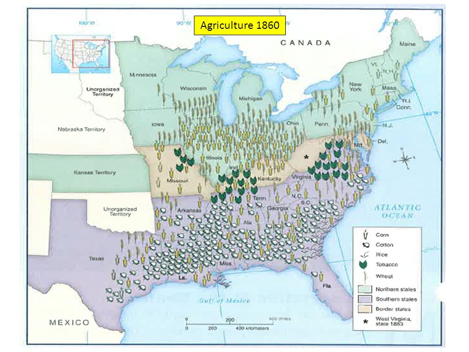 The North and the South: Sectionalism - differences cause a strain in ...