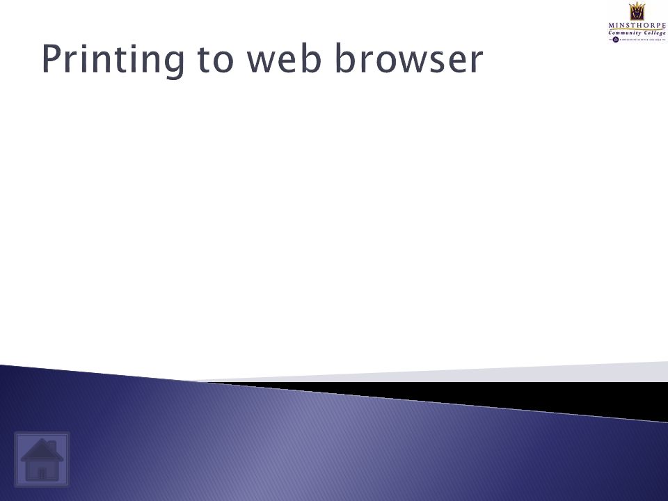 Printing to web browser