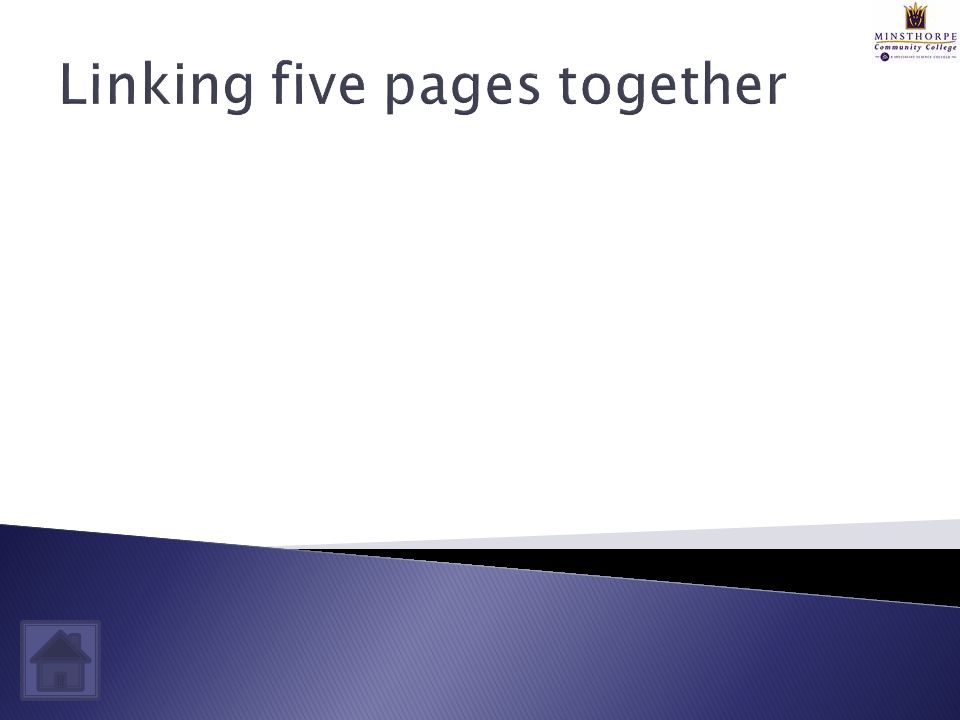 Linking five pages together