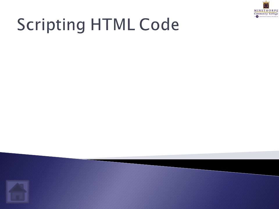Scripting HTML Code