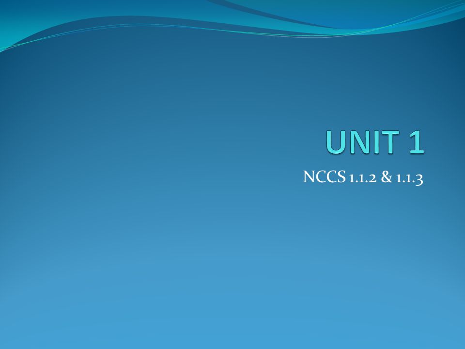 NCCS & 1.1.3