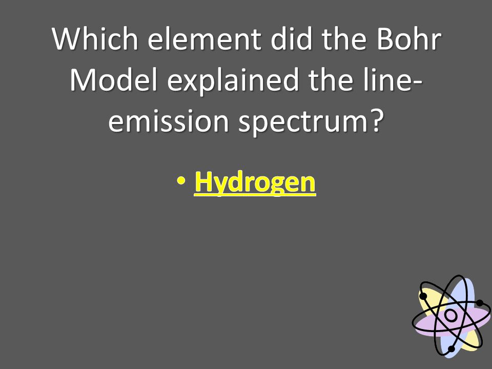 Which element did the Bohr Model explained the line- emission spectrum