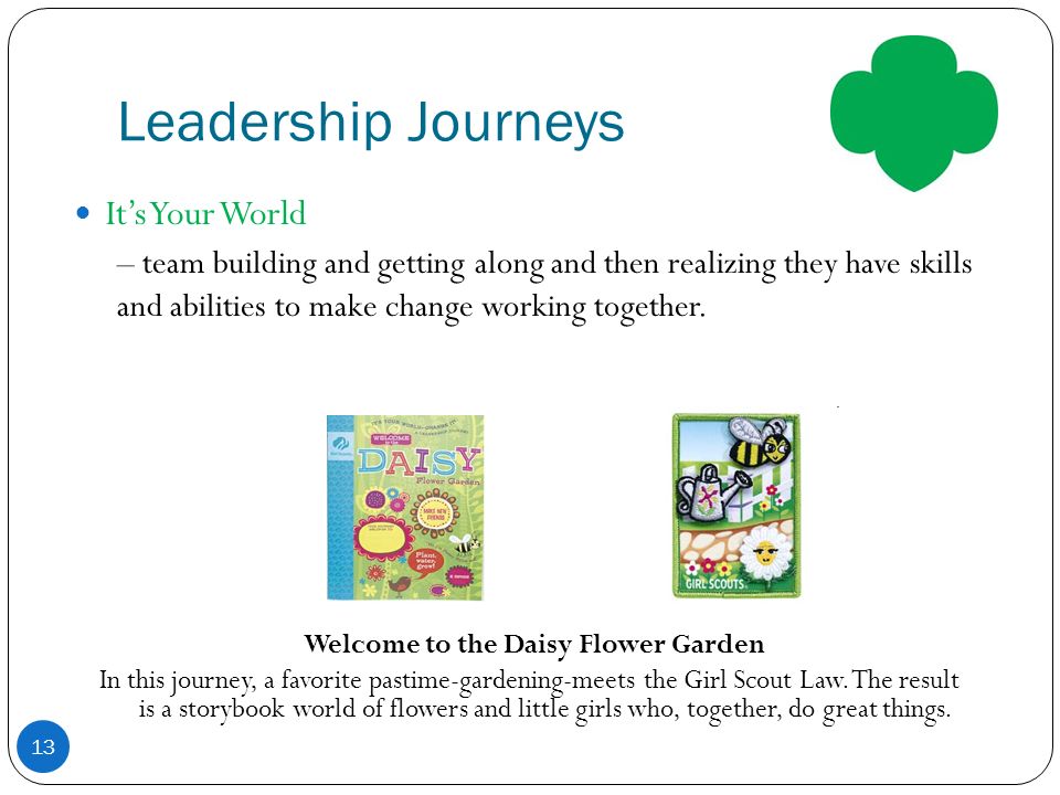 Program Level Daisy 1 2 Daisy Girl Scouts Characteristics Page In Adult Guide Daisy Flower Garden Journey Kindergarteners Need Permission To Ppt Download