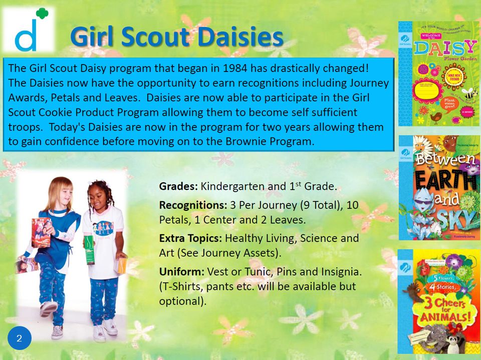 Program Level Daisy 1 2 Daisy Girl Scouts Characteristics Page In