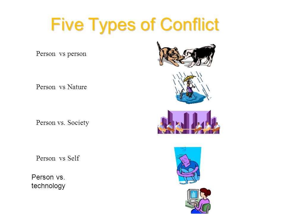 Five Types of Conflict Person vs Nature Person vs.