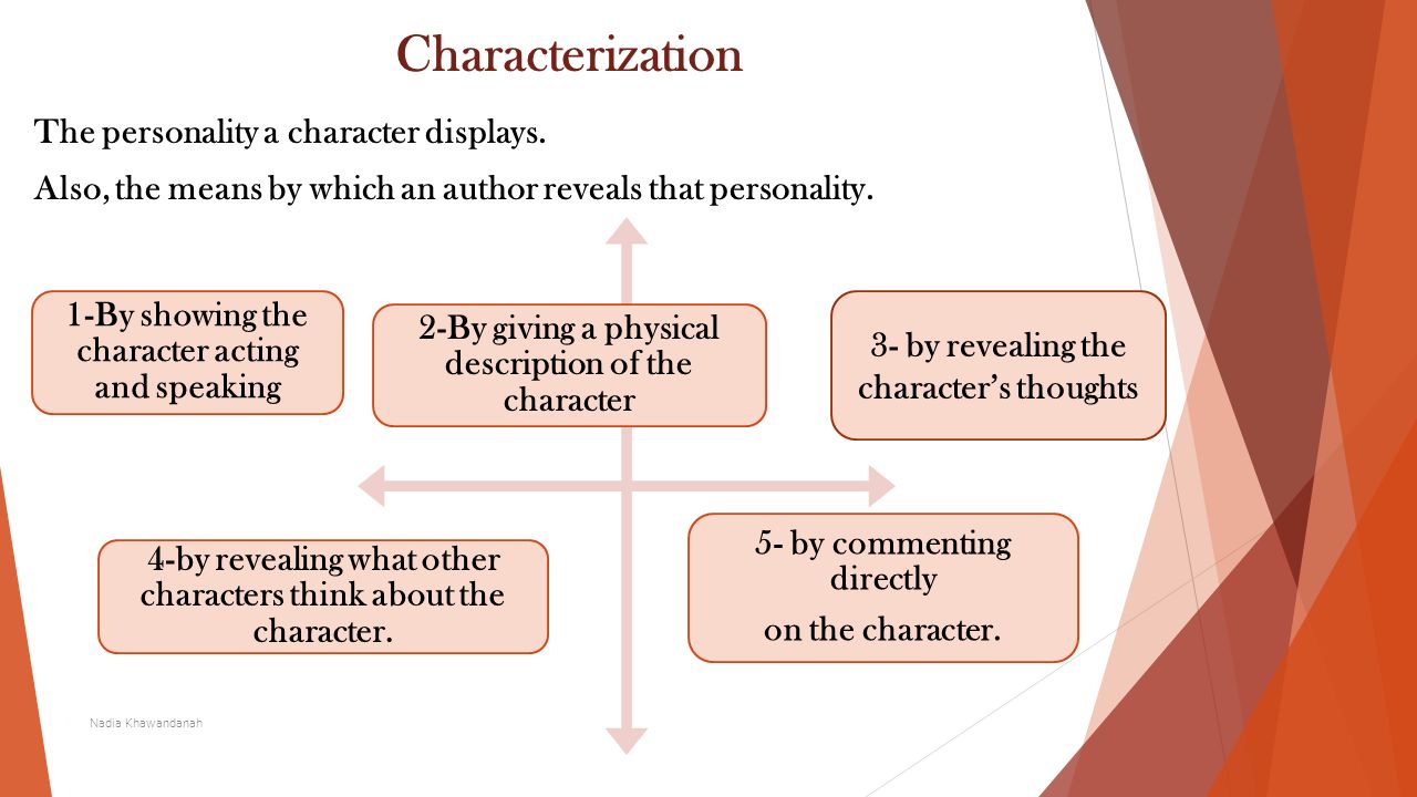 Types of characters Static remain the same throughout a narrative.