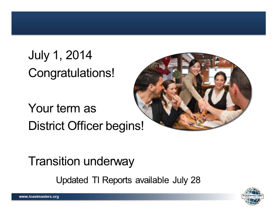 July 1, 2014 Congratulations.