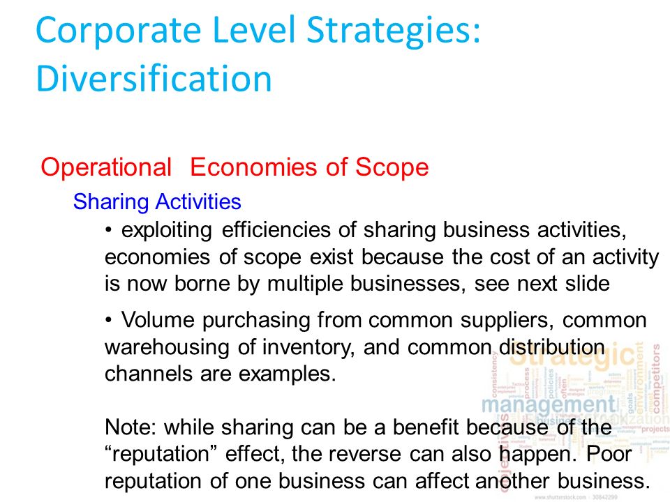strategic management strategic choices diversification mohammad corporate level strategy examples